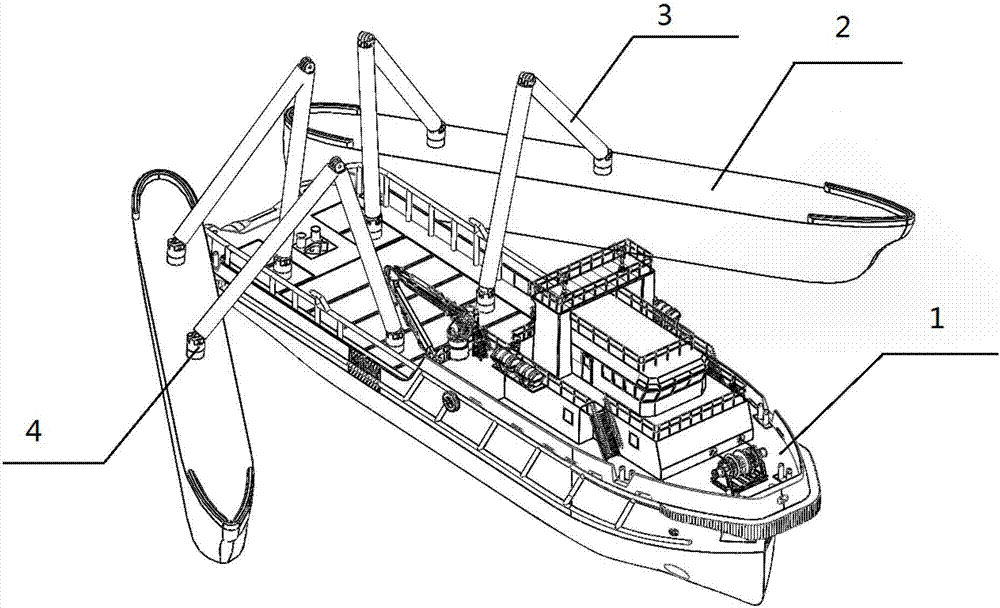 Novel ship capable of recycling spilled oil efficiently