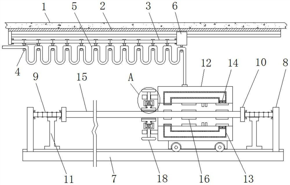 A natural gas-powered slide rail multi-surface synchronous coating equipment