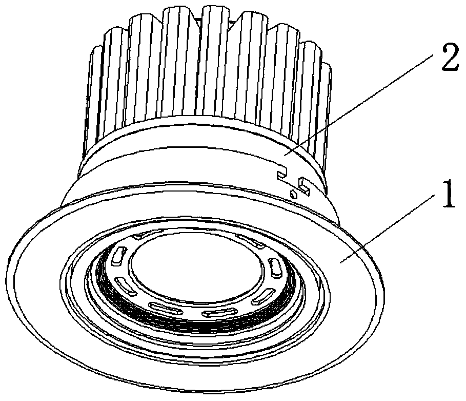 Telescopic light-emitting diode (LED) down lamp capable of regulating light directions