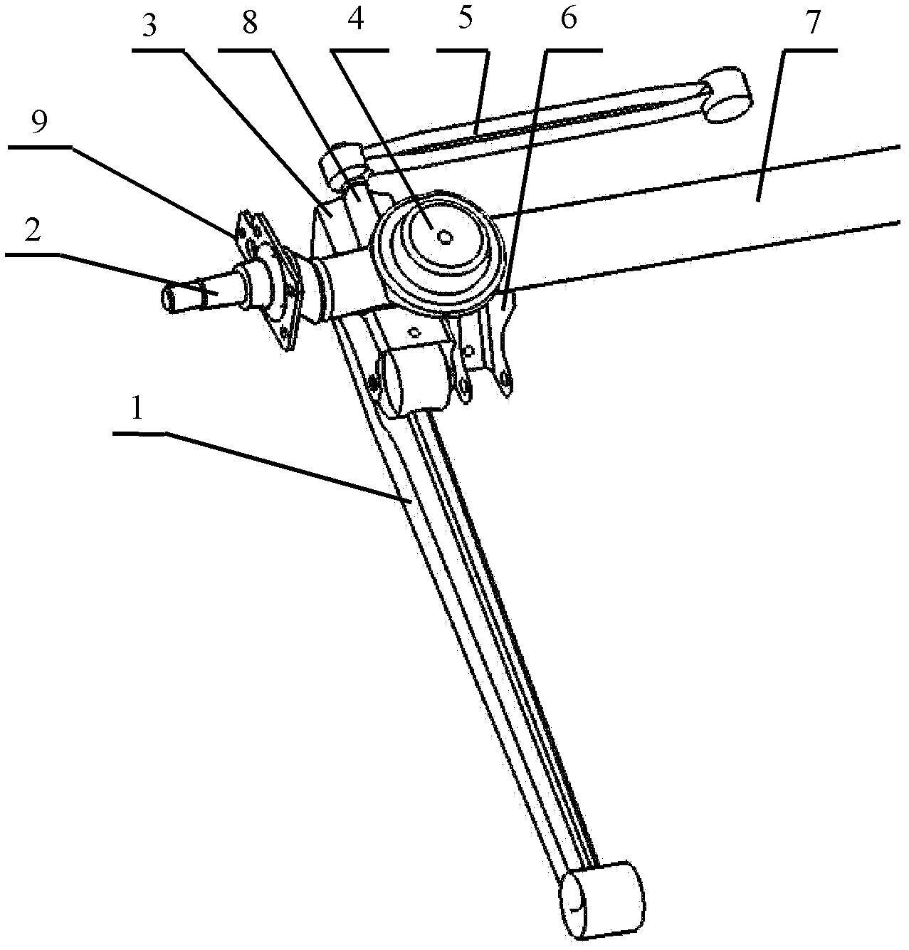 Trailing arm suspending frame with double-transverse stay bar structure