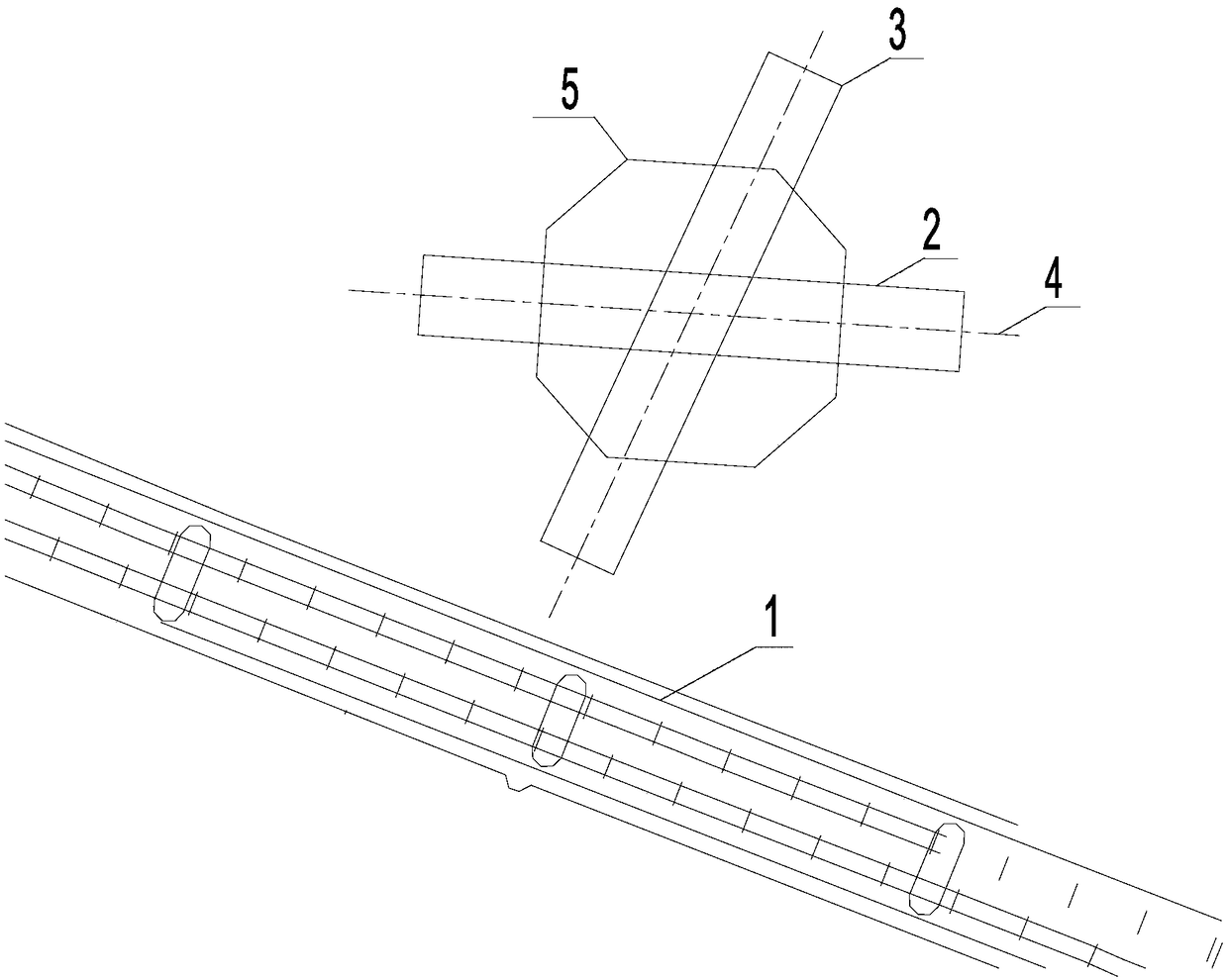 Secondary rotation construction method for horizontal rotation bridge