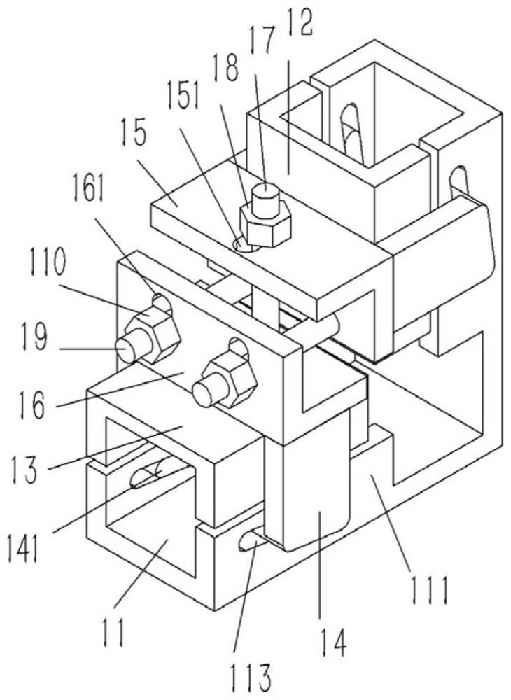 A combined connector for square pipes