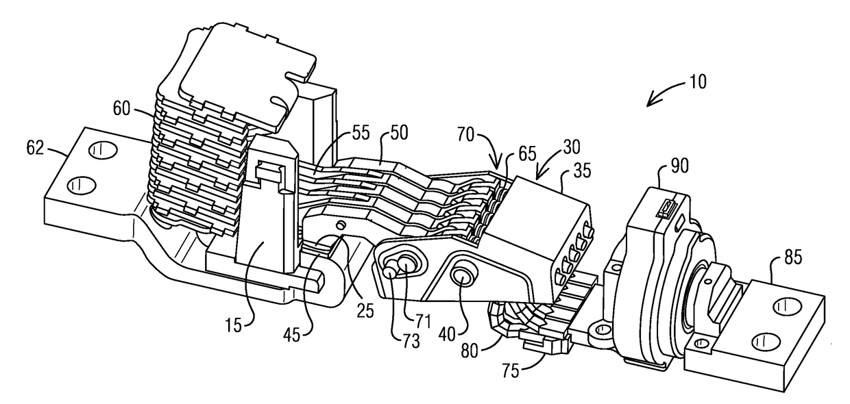 Slot Motor Configuration for High Amperage Multi-Finger Circuit Breaker