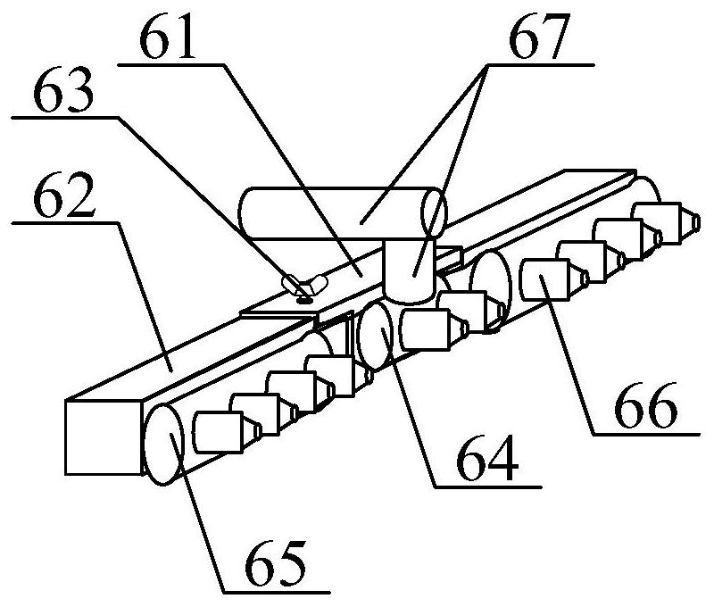 Maintainable brushing device for municipal greening