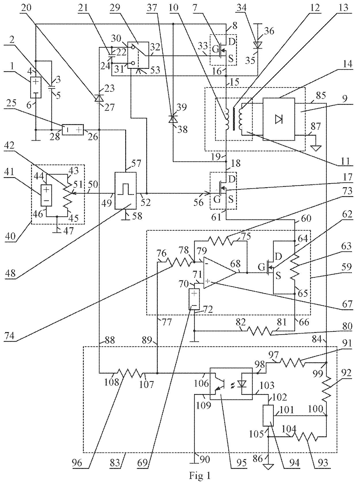 DC voltage-pulse voltage converter