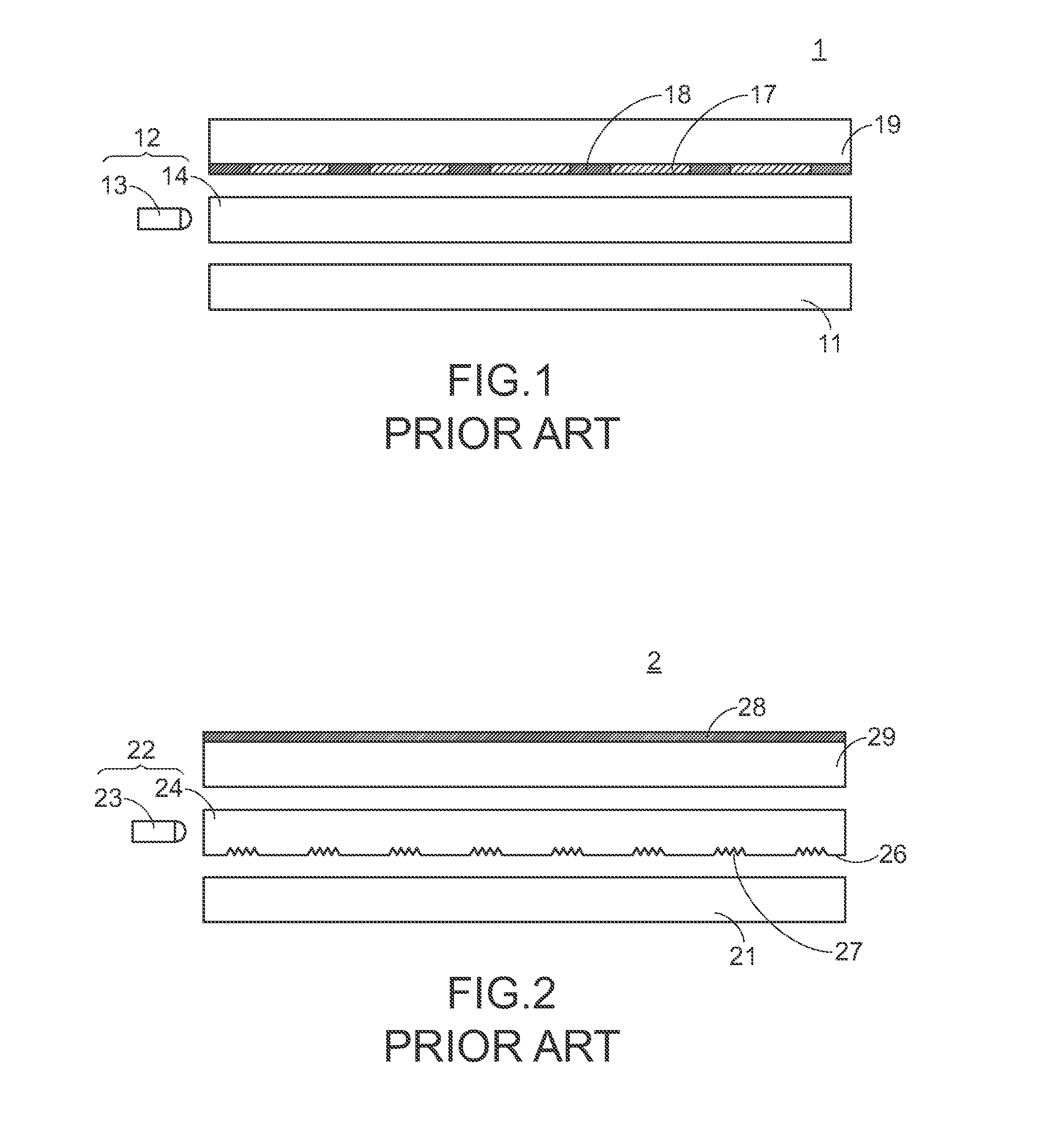 Back illuminated input device with selectively visible luminous patterns