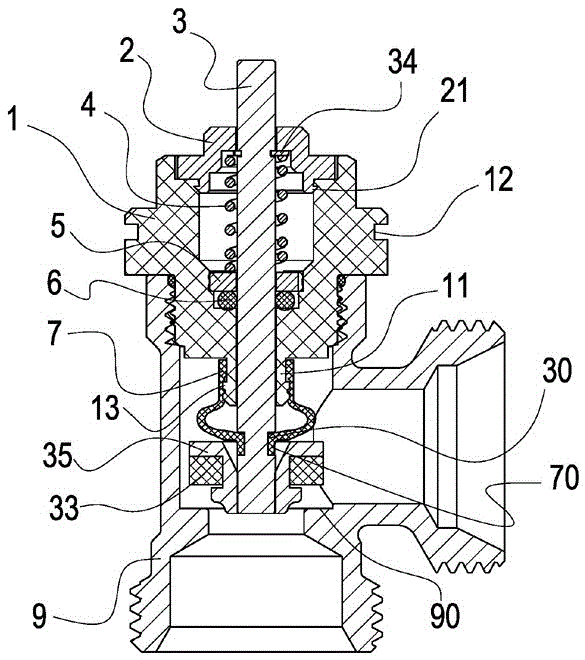 Stop type anti-scaling valve element sleeved with film and valve comprising valve element