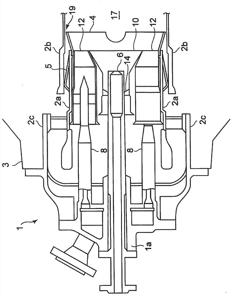 Gap measurement device for combustor, and gap measurement method