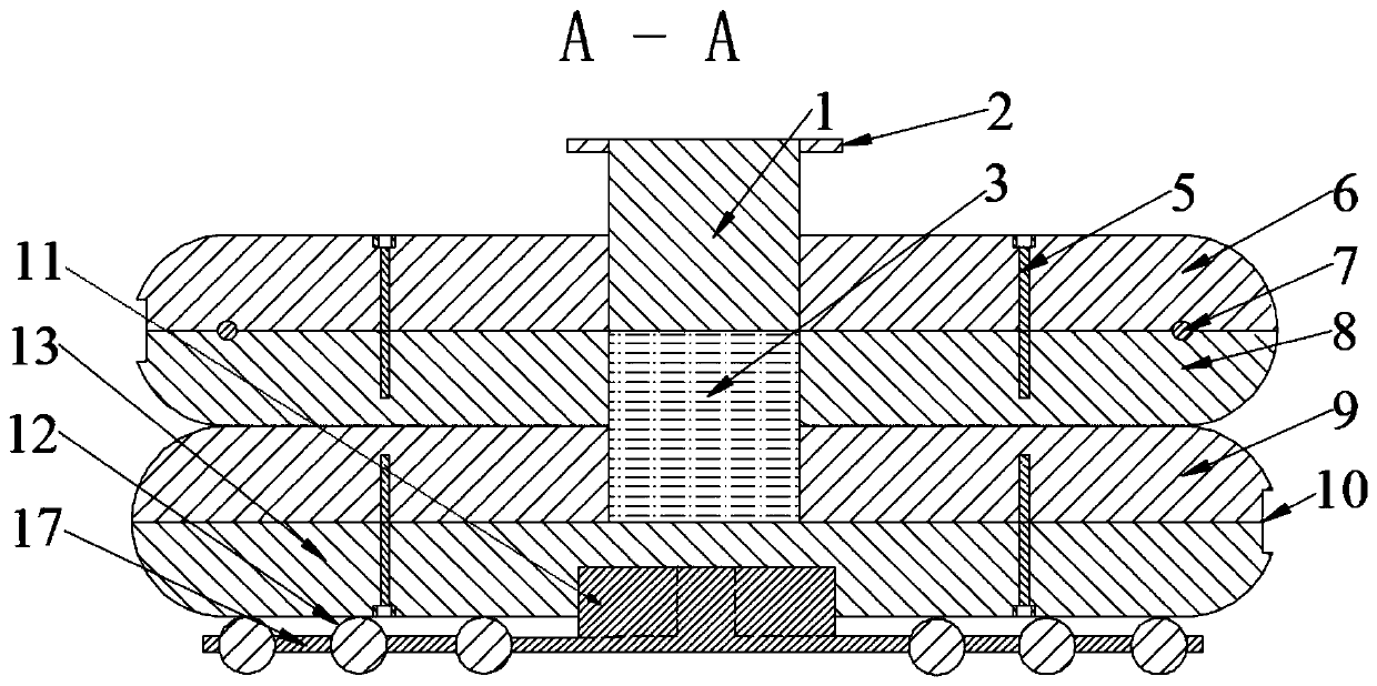 Soft rock shearing box for simulating blasting effect