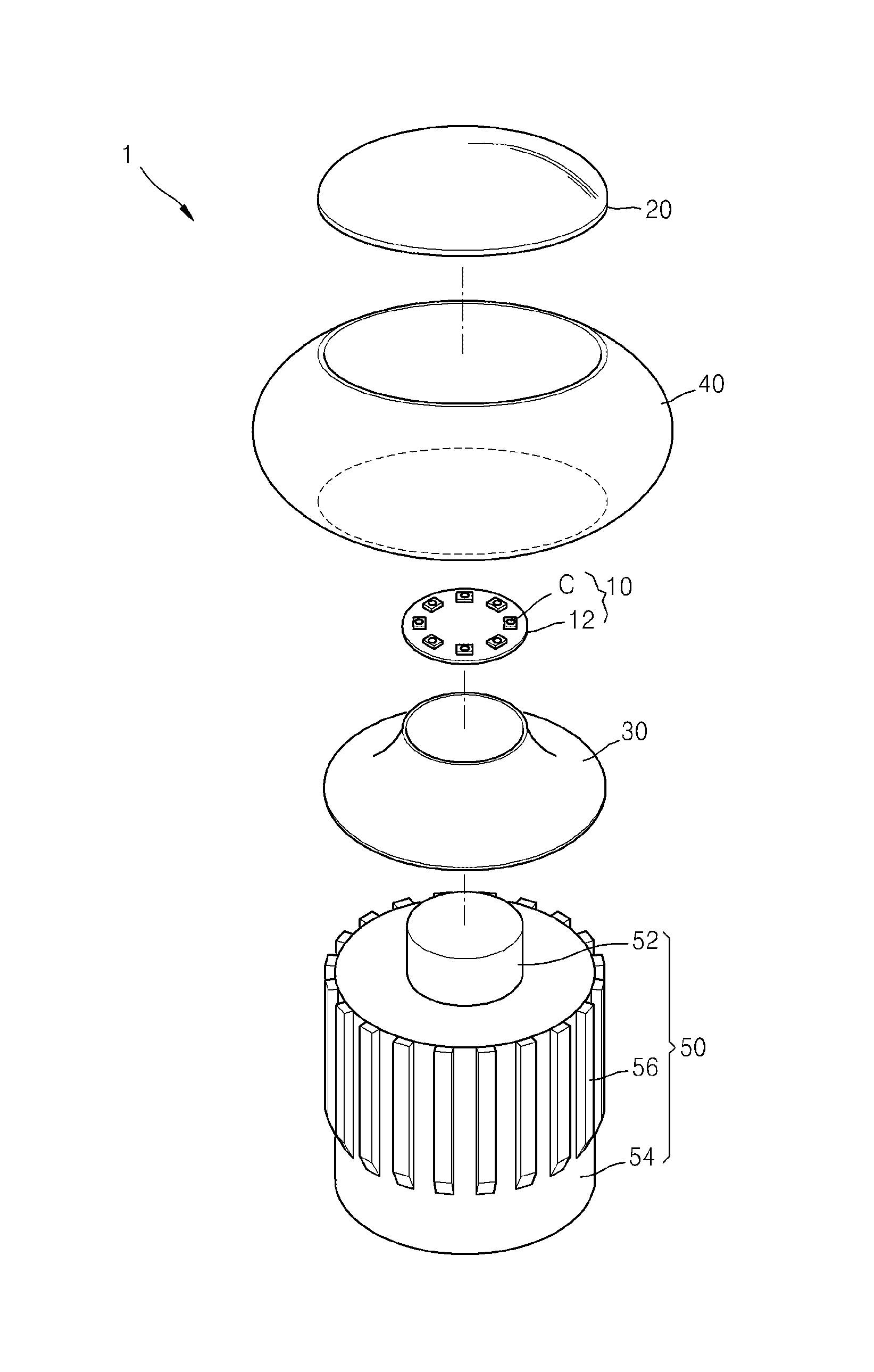 Lighting device capable of emitting light with a wide angle