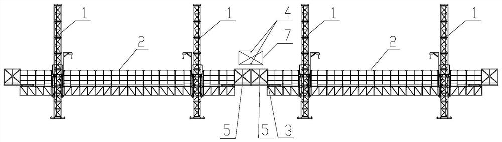 Guide frame climbing type working platform system capable of achieving obstacle avoidance