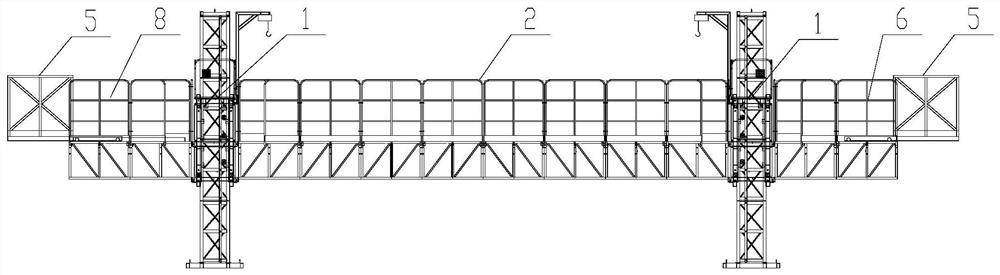 Guide frame climbing type working platform system capable of achieving obstacle avoidance