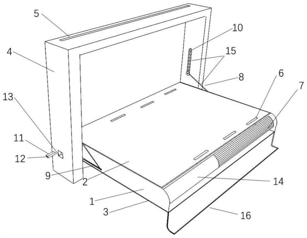 Day and night dual-purpose directional heating wall bed