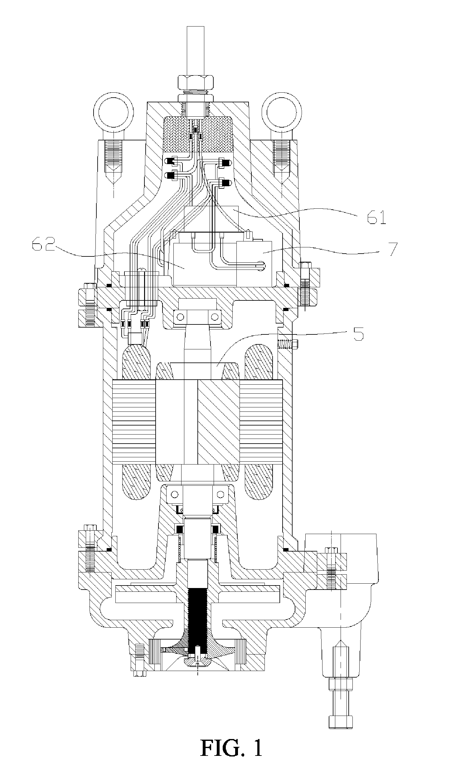Protective device for a controlling system of a sewage pump