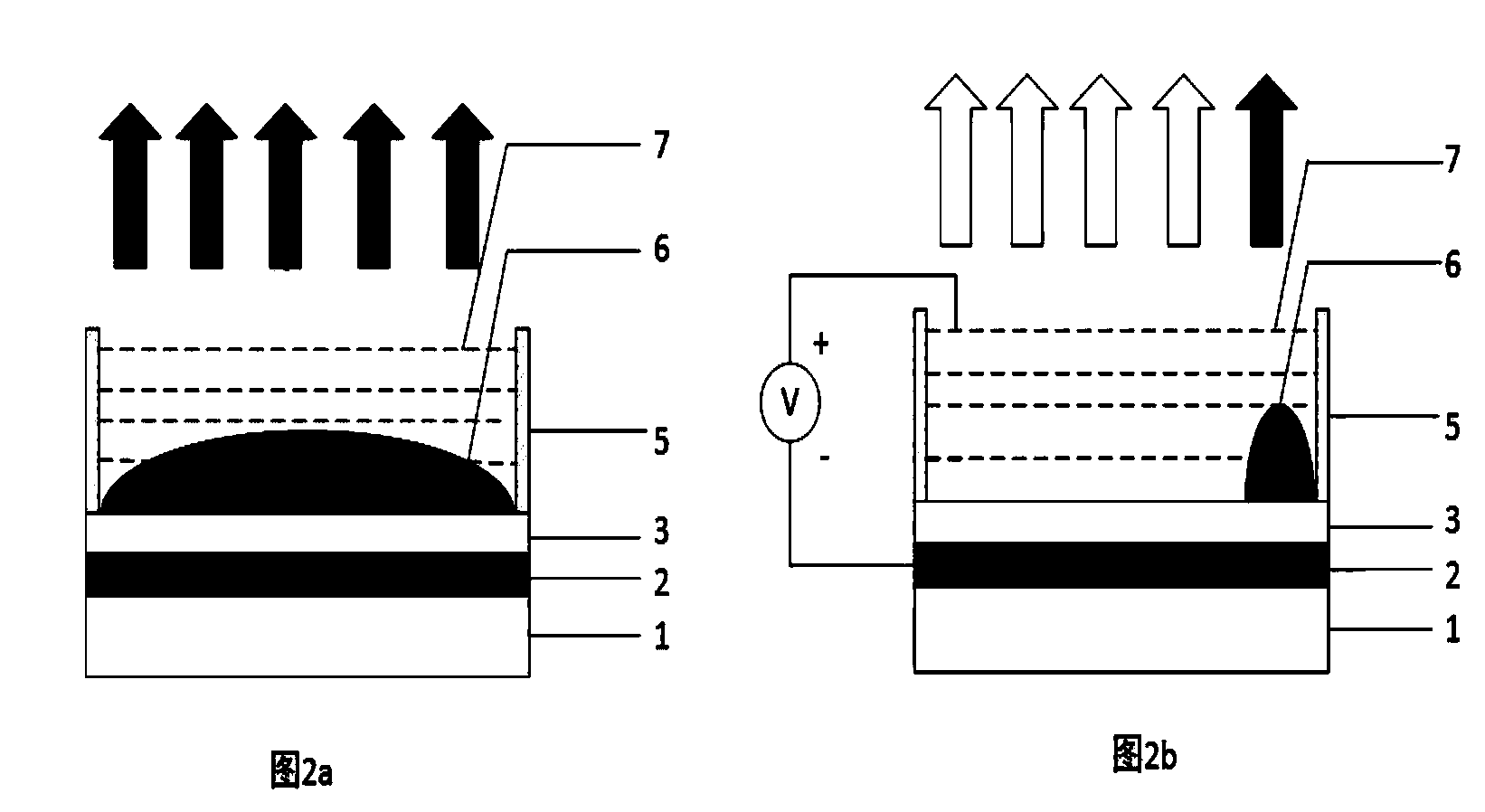 Display device for driving liquid drops to move on basis of electrowetting effect