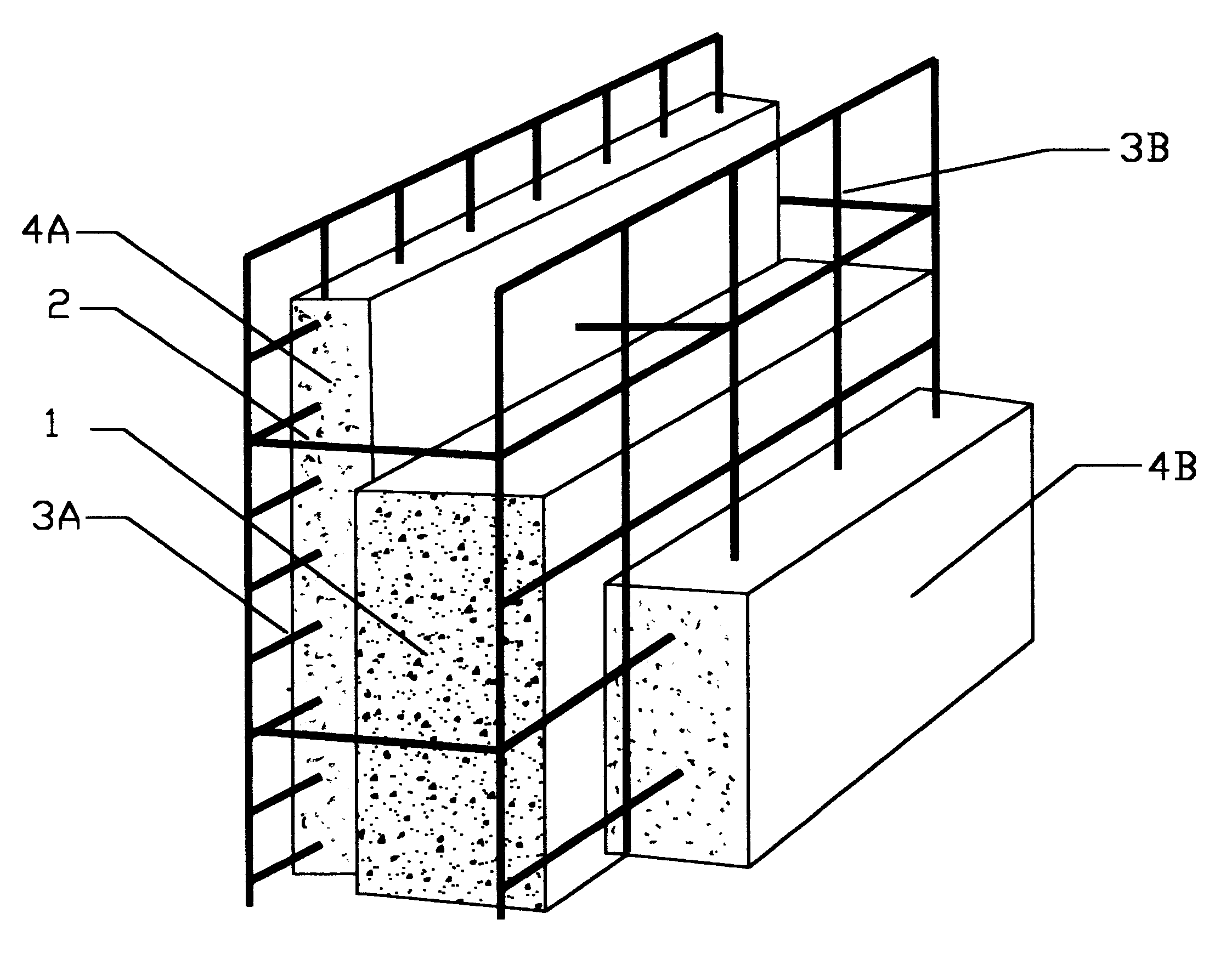 Method for concrete building system using composite panels with highly insulative plastic connector