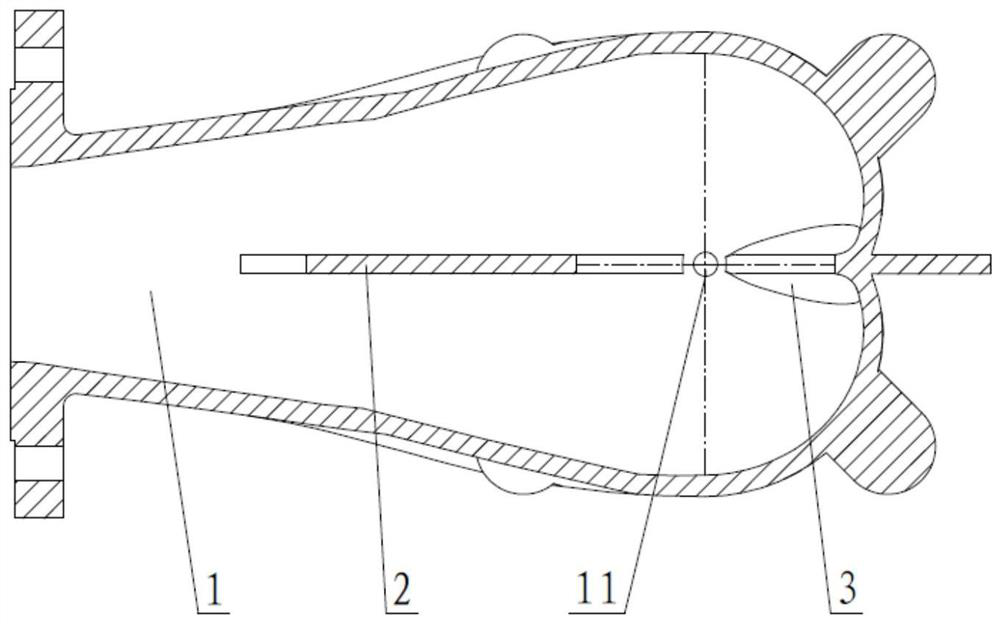 Pump body of vertical pipeline pump capable of reducing hydraulic losses