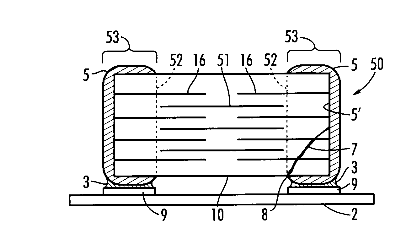 Capacitor Comprising Flex Crack Mitigation Voids