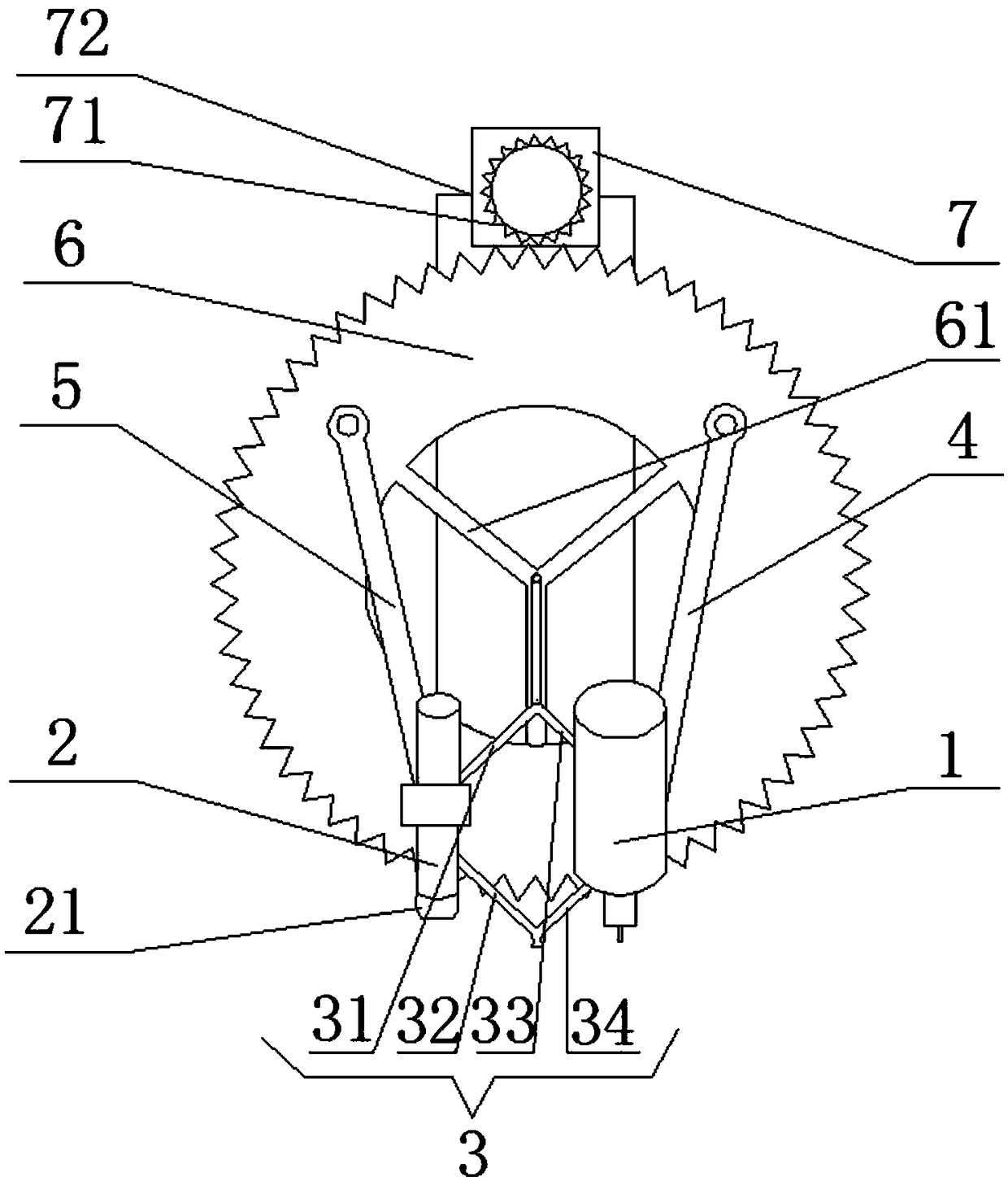 Terminal actuator of moxibustion apparatus