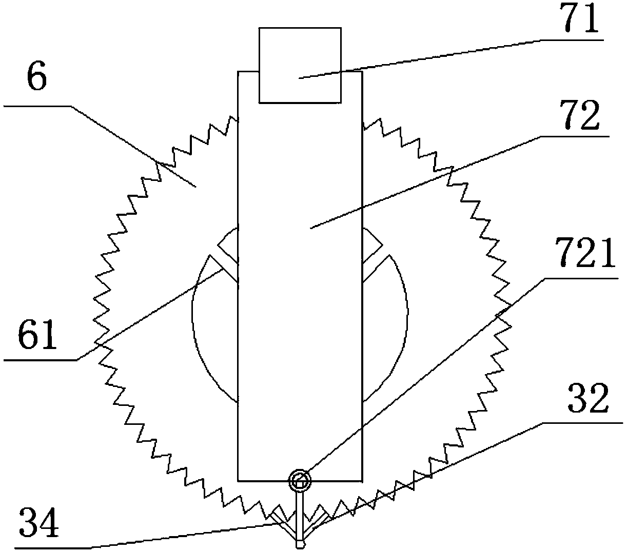 Terminal actuator of moxibustion apparatus