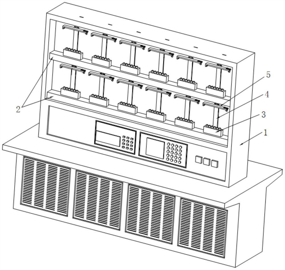 Supporting structure for ammeter detection device and detection method