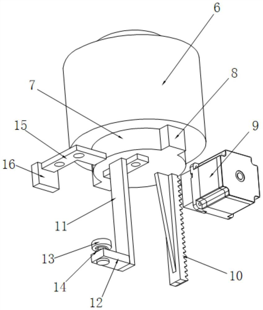 Supporting structure for ammeter detection device and detection method