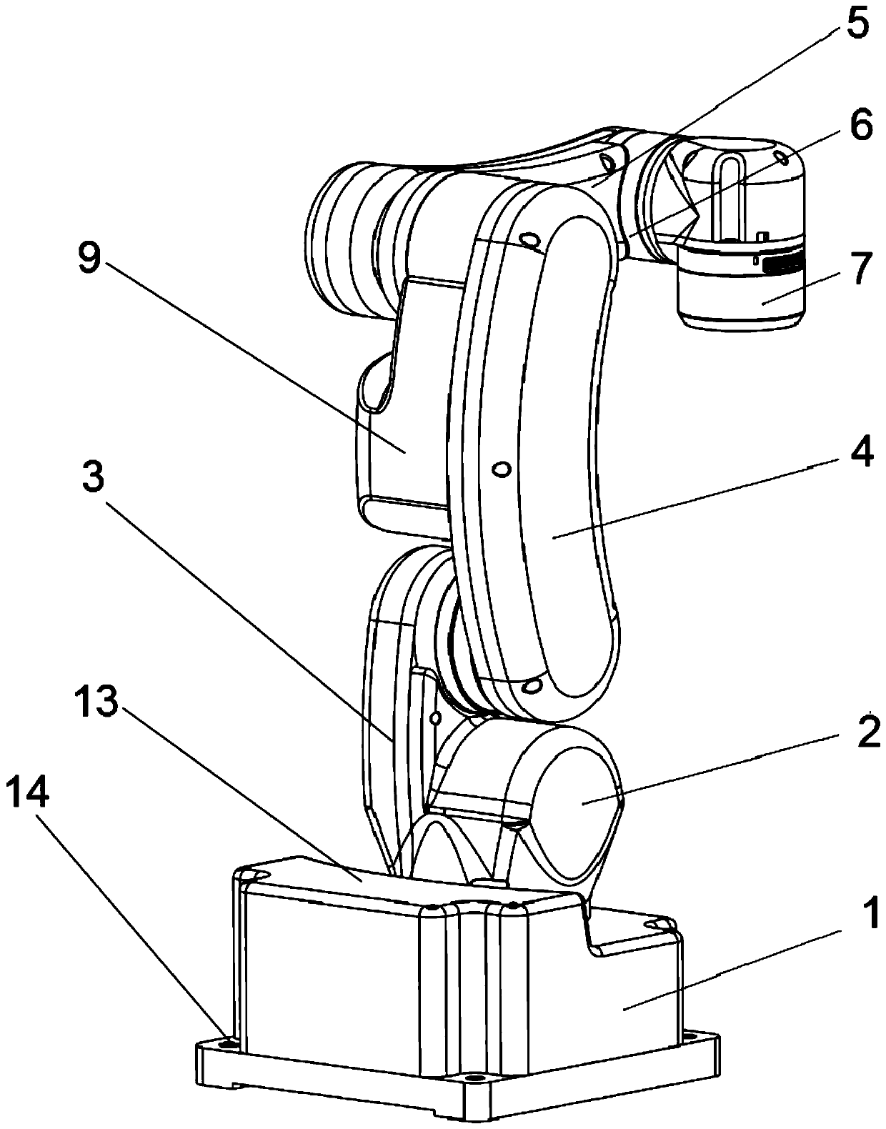 Five-joint carrying robot mechanism