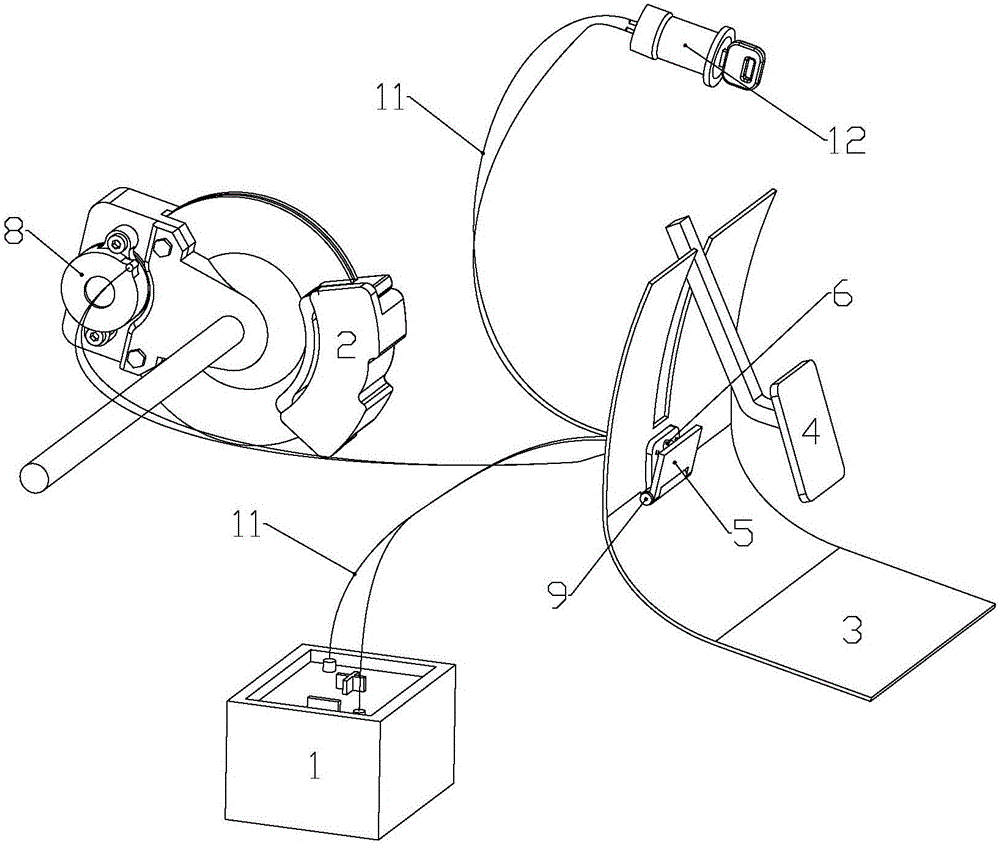 Automobile accelerator emergency brake device