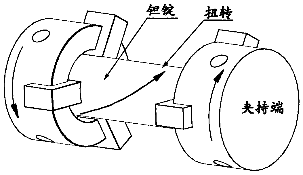 Tantalum target material with preferred orientation, preparation method of tantalum target material and torsion device