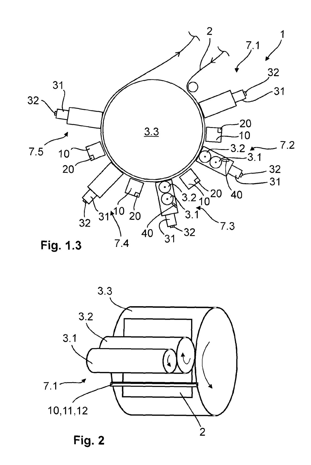 Drying device, system comprising a drying device and method for operating a drying device for drying between inking units of a printing machine