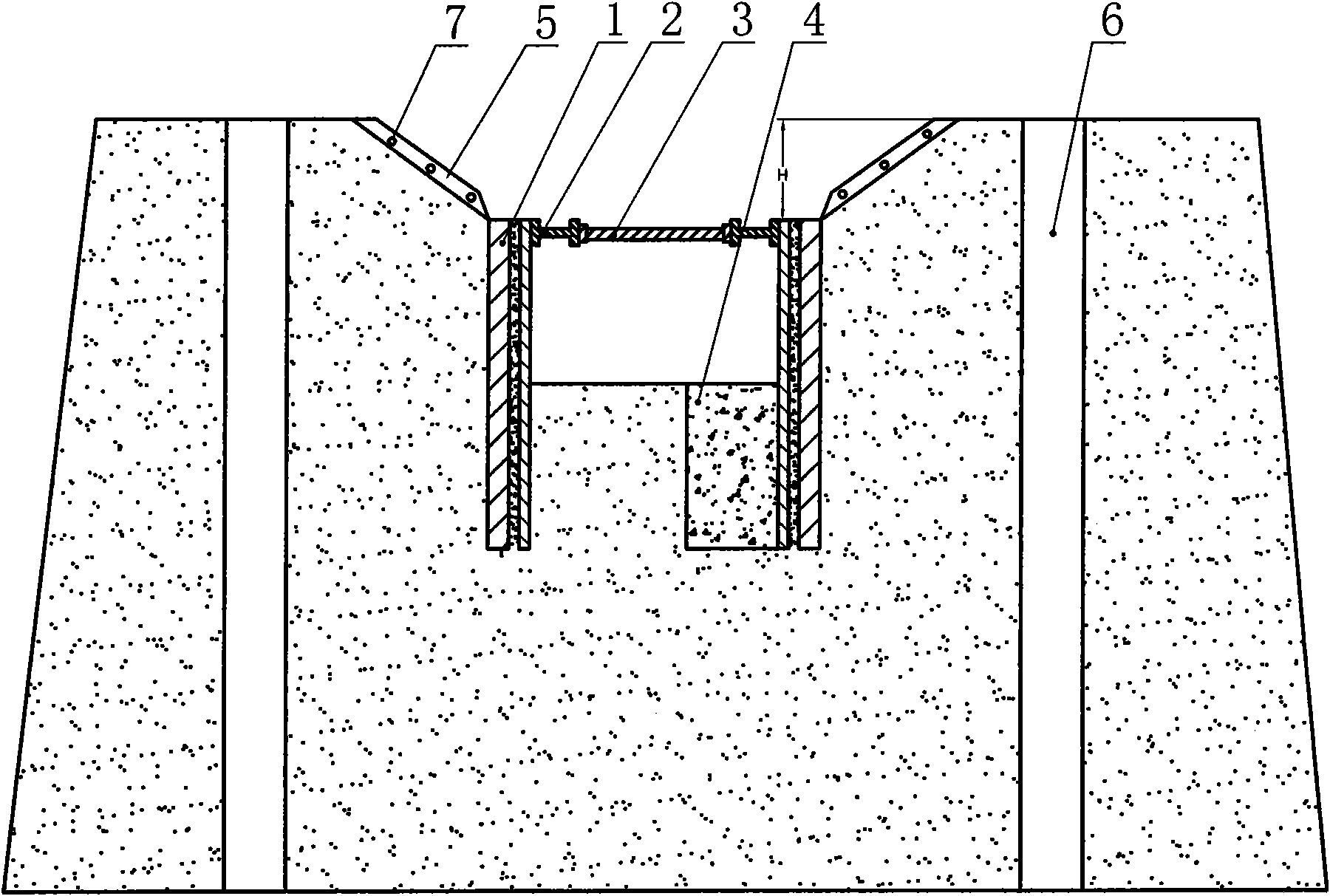 Forming method of large shallow foundation pit with soft soil foundation