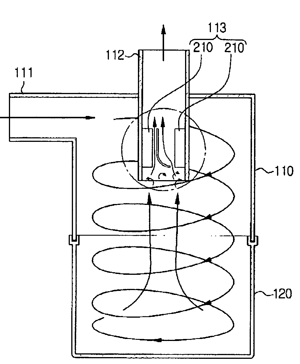 Cyclone dust collecting apparatus