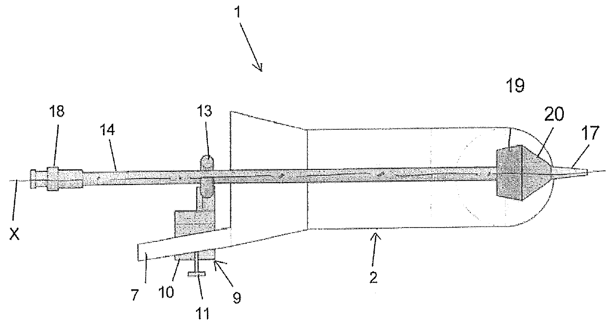 Device for performing examination through the uterine cavity