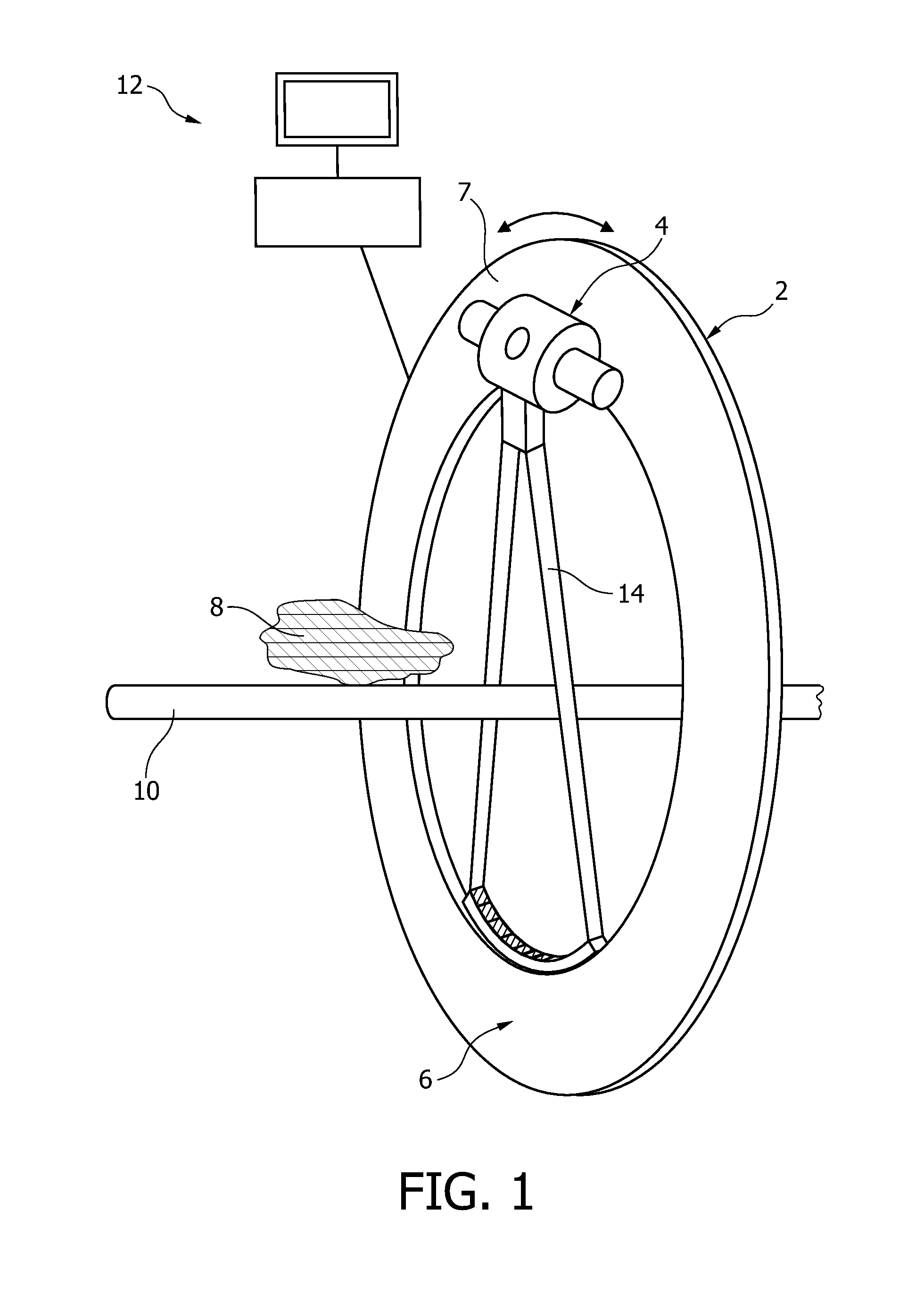 Electron collecting element with increased thermal loadability, X-ray generating device and X-ray system