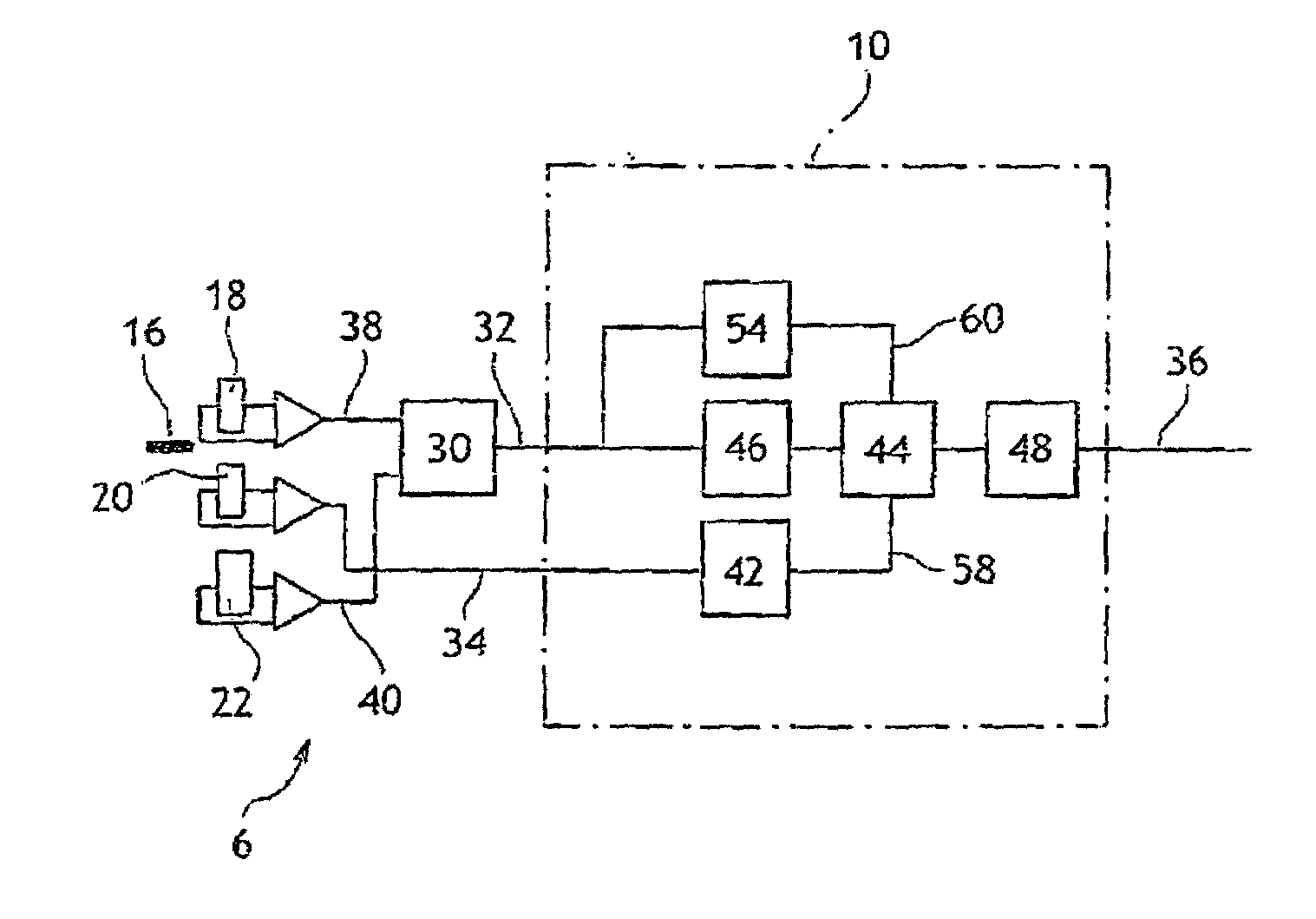 Device and process for determining the position of an engine