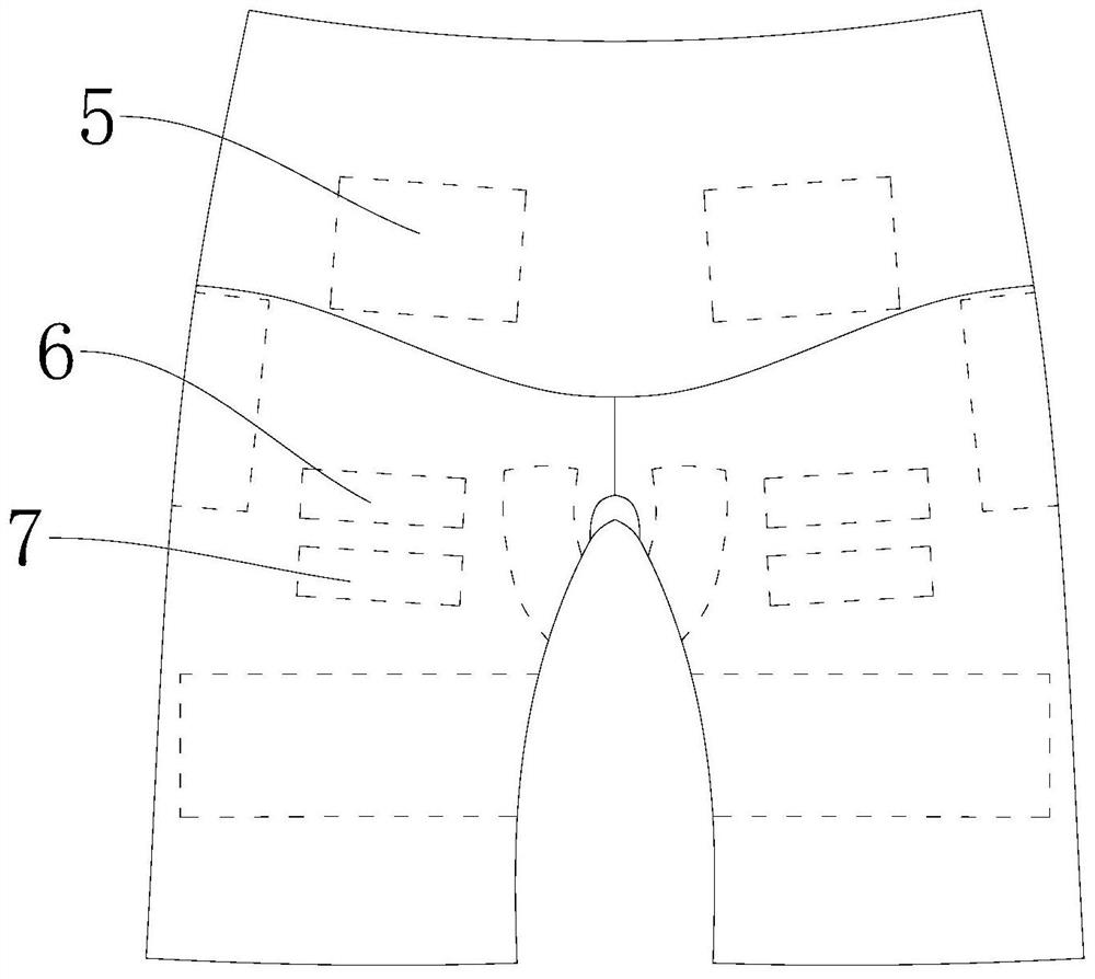 Intelligent shaping trousers based on bioelectric current muscle rehabilitation training and implementation method