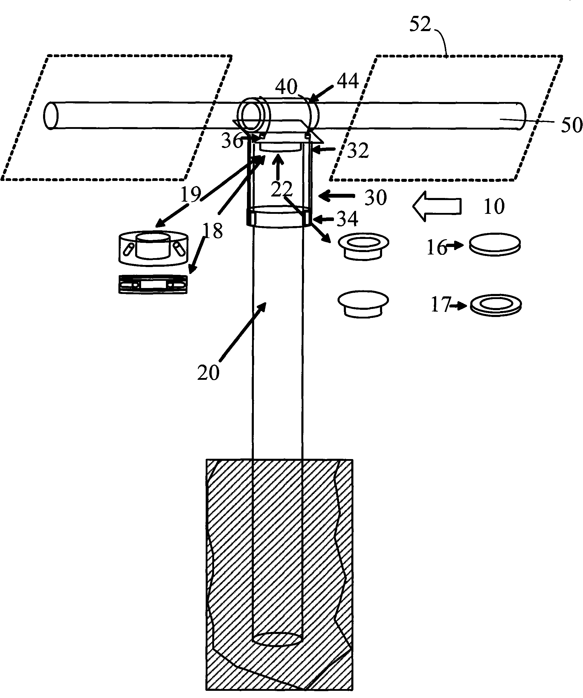 Two-axes solar tracking system and device for solar panels