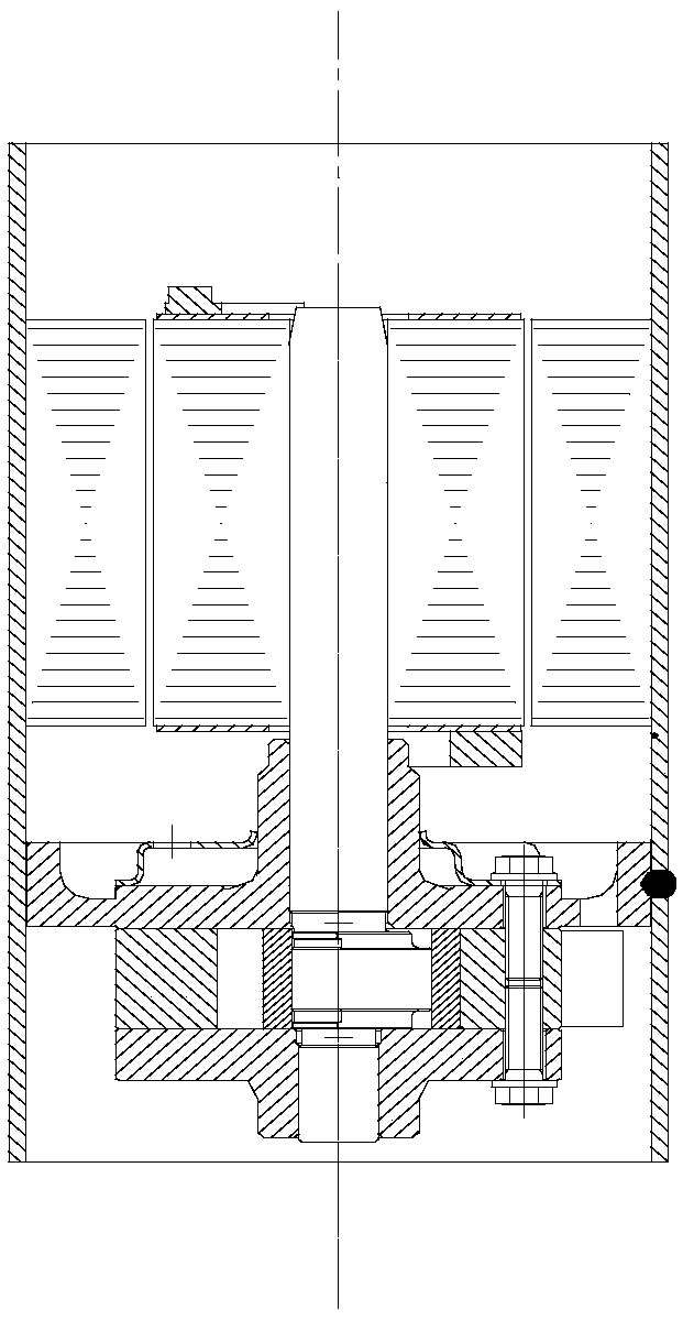 Vibration attenuation structure and compressor provided with same