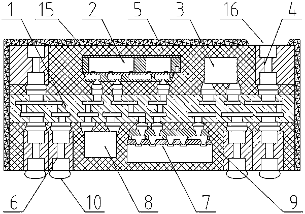 Double-sided sip three-dimensional packaging structure