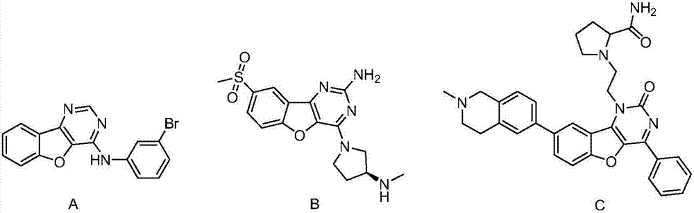 4-substituted amino-6-methoxycarbonyl benzofuran[2,3-d] pyrimidine compound, and preparation method and application thereof