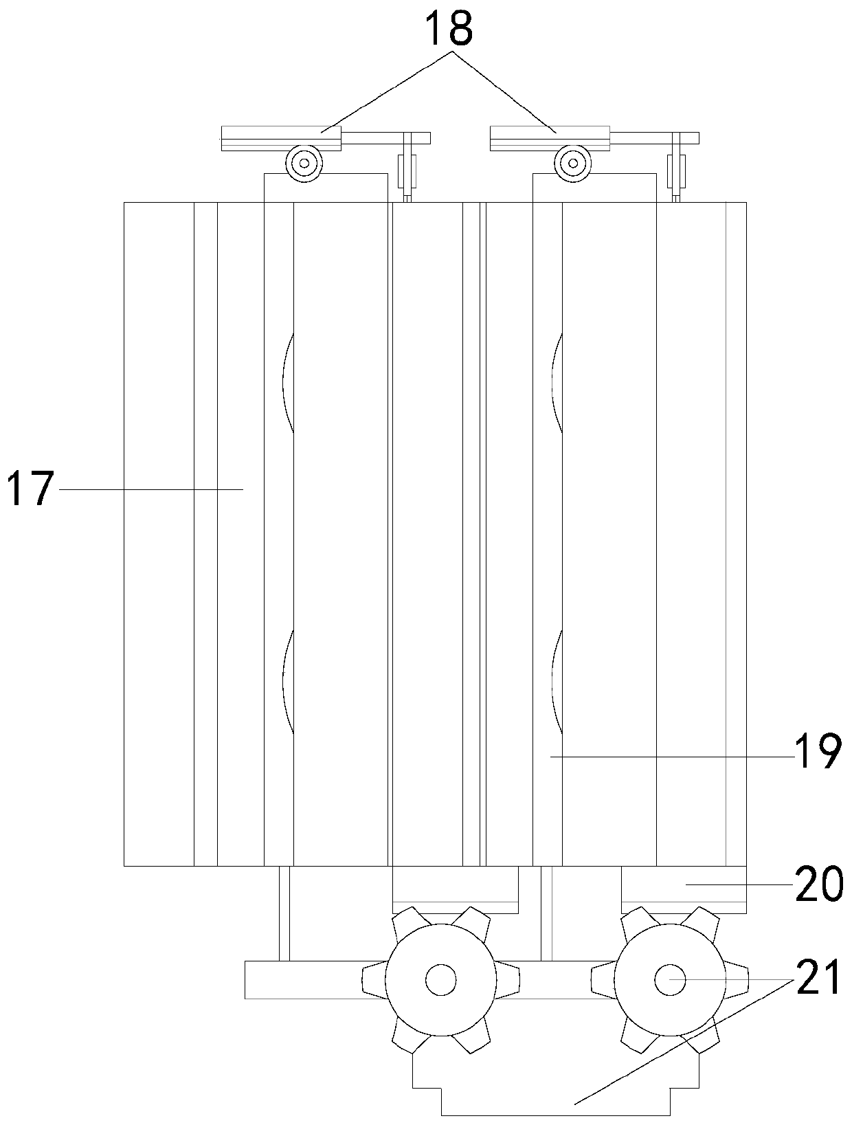 Foamed plastic cutting machine