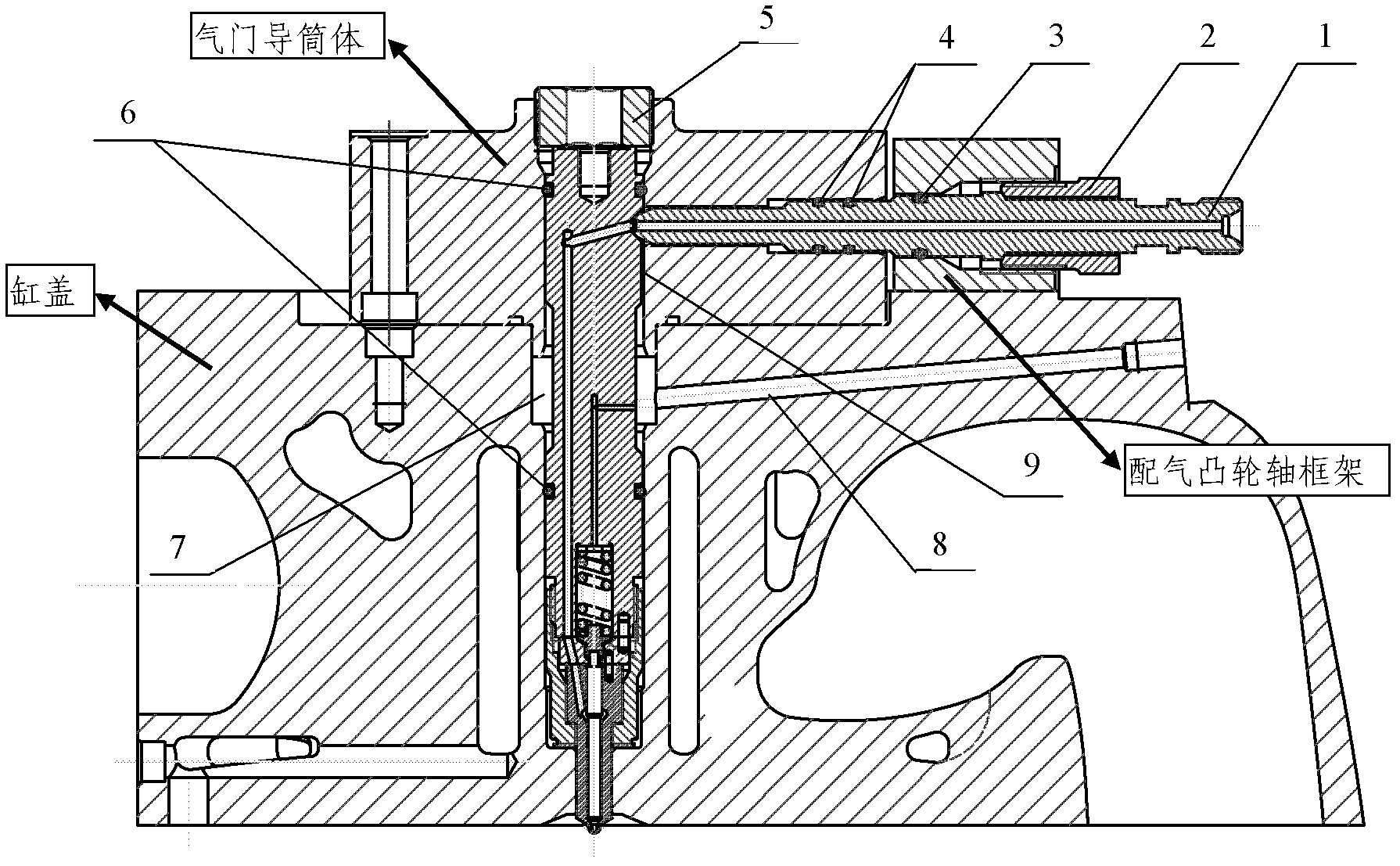 Embedded oil charging structure for high-pressure fuel oil system
