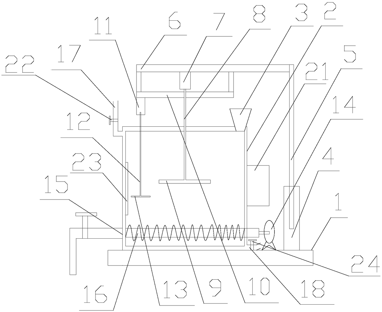 Automatically-controlled cement mixing device based on electric cabinet