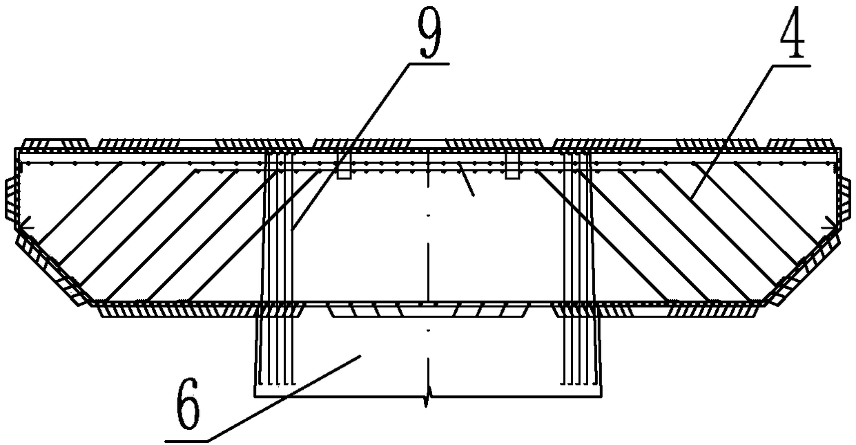 High-pier steel girder pushing supporting device and construction method