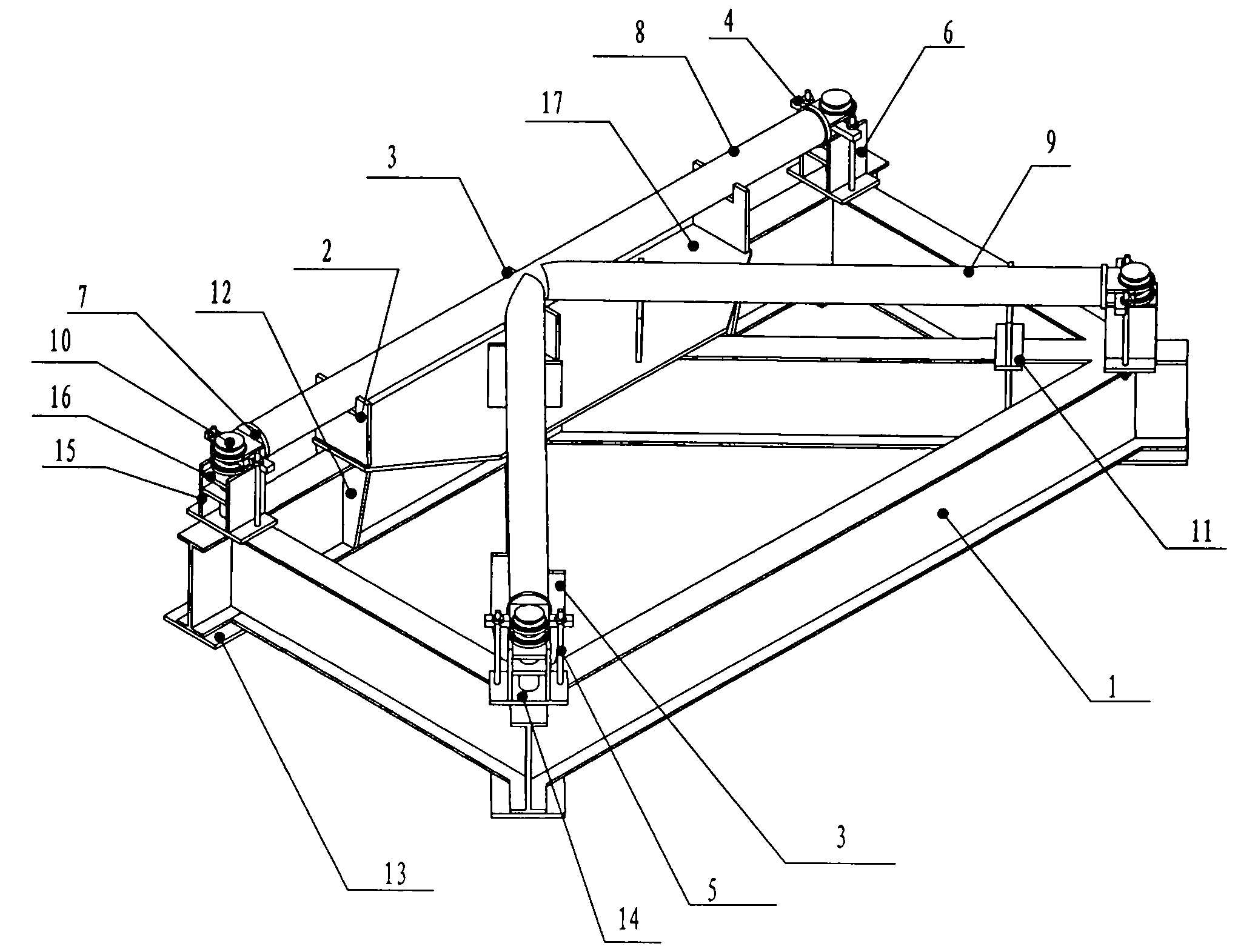 Complete interchanging quick fix tower section K lever welding fixture