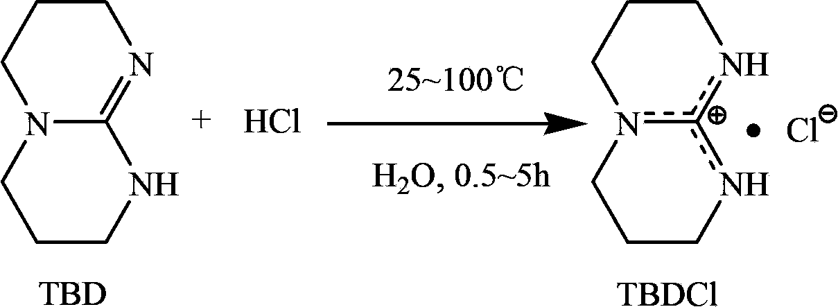 Technical method for synthesizing medical biodegradable polylactic acid by catalyzing condensation polymerization of lactic acid through chlorinated bicyclic guanidine