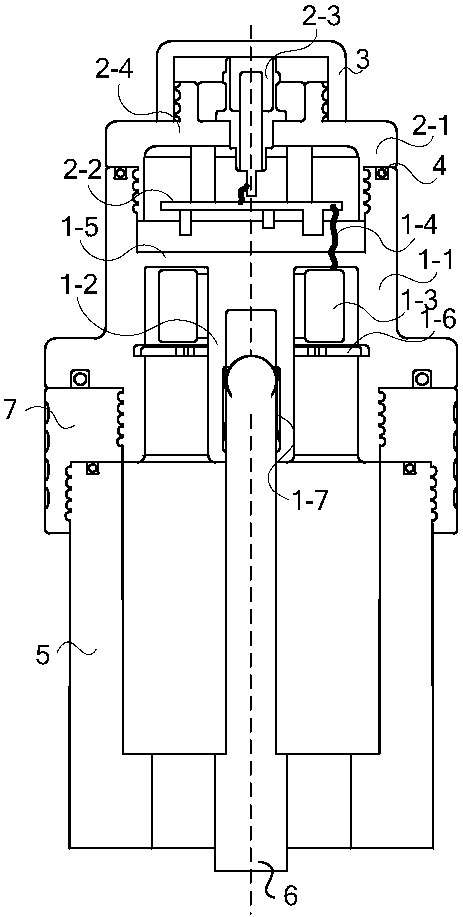 Capacitive bushing high-frequency partial discharge signal detection device