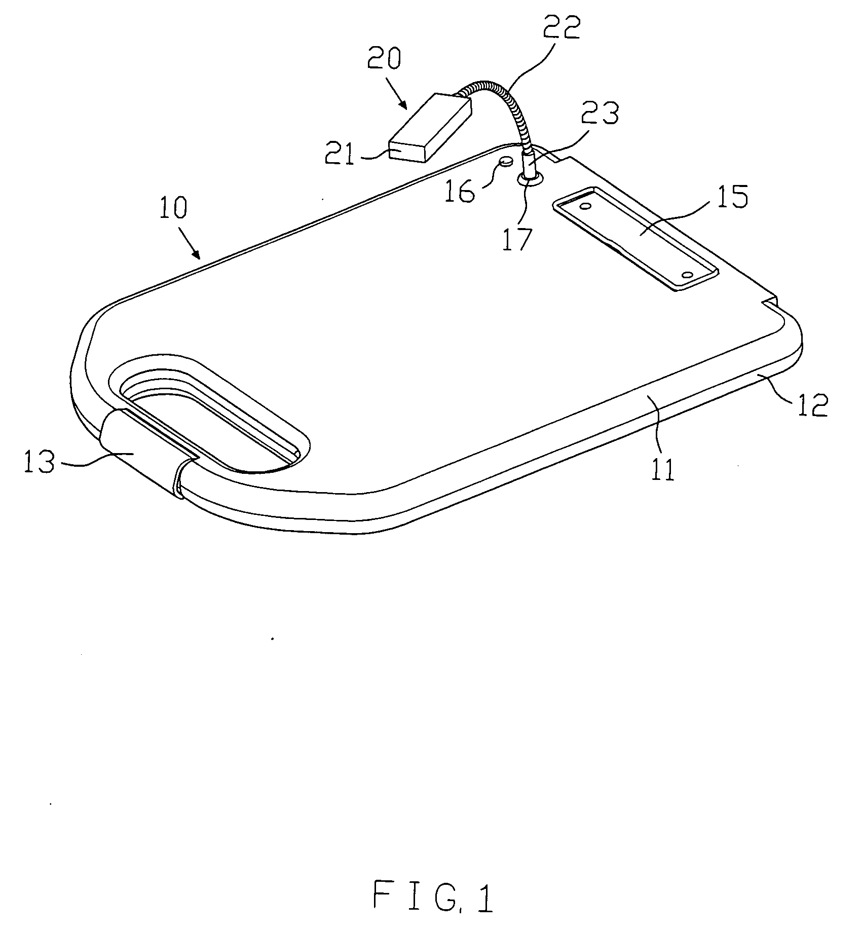 Folder with detachable illumination device