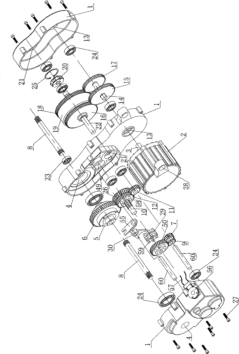 Electric vehicle automatic variable speed motor