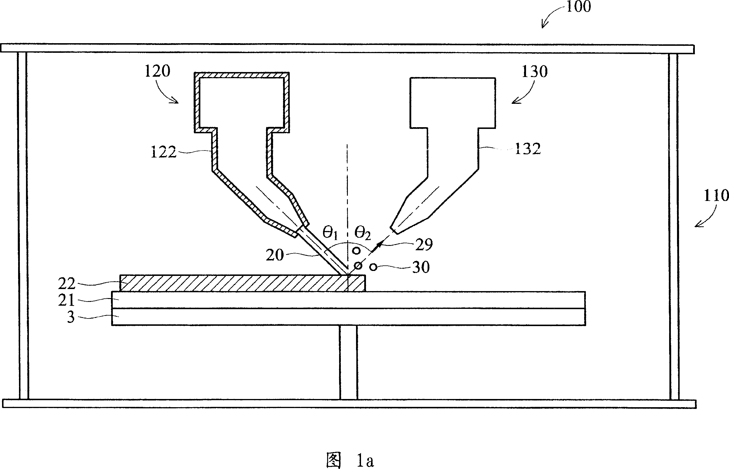 Plasma film coating device and method